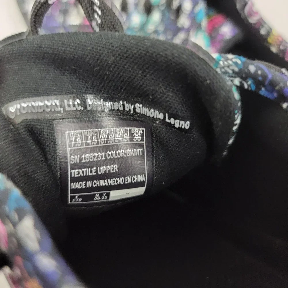 SKECHERS TOKIDOKI Womens 7.5 Shoes Roadies TOKIROADIE Black Multi Sneakers Cute - Picture 11 of 11